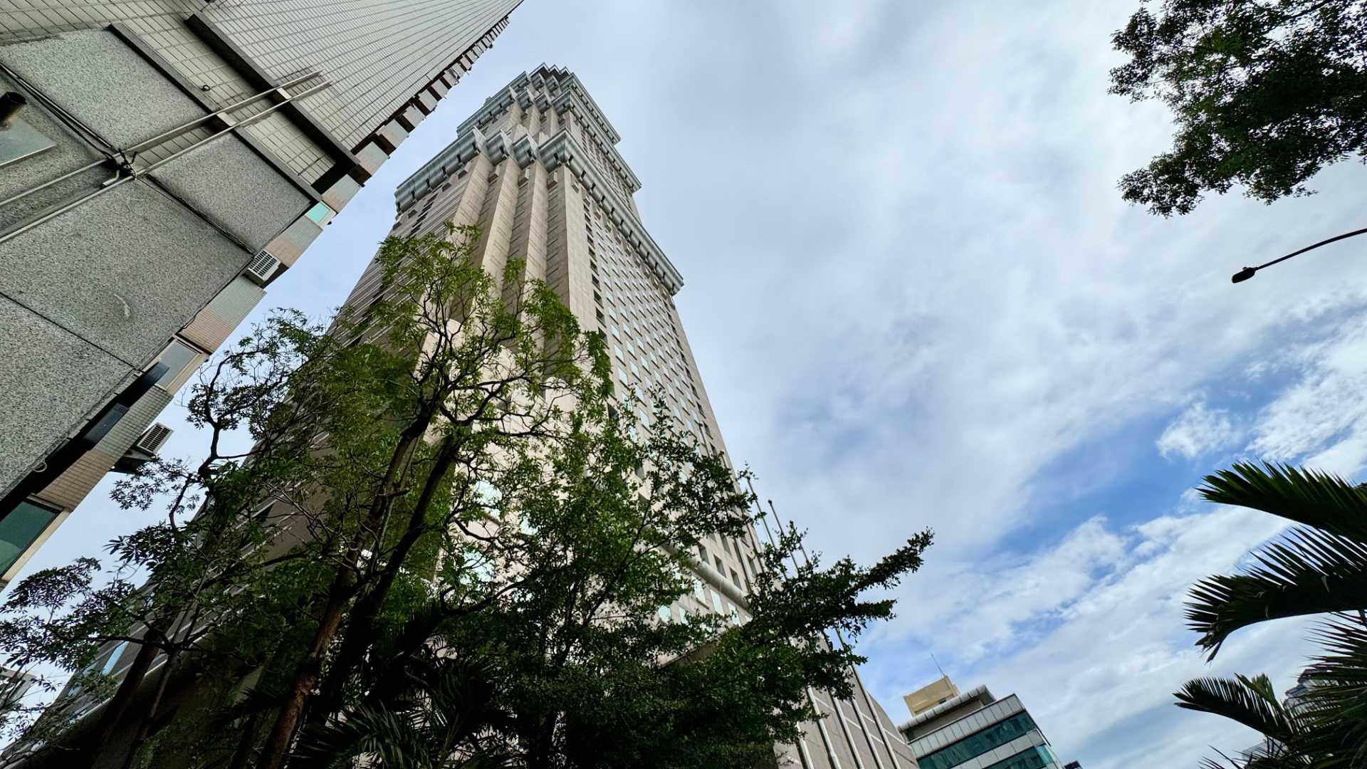 Exterior of the  Chang-Gu World Trade Center building in Koahsiung, Taiwan.